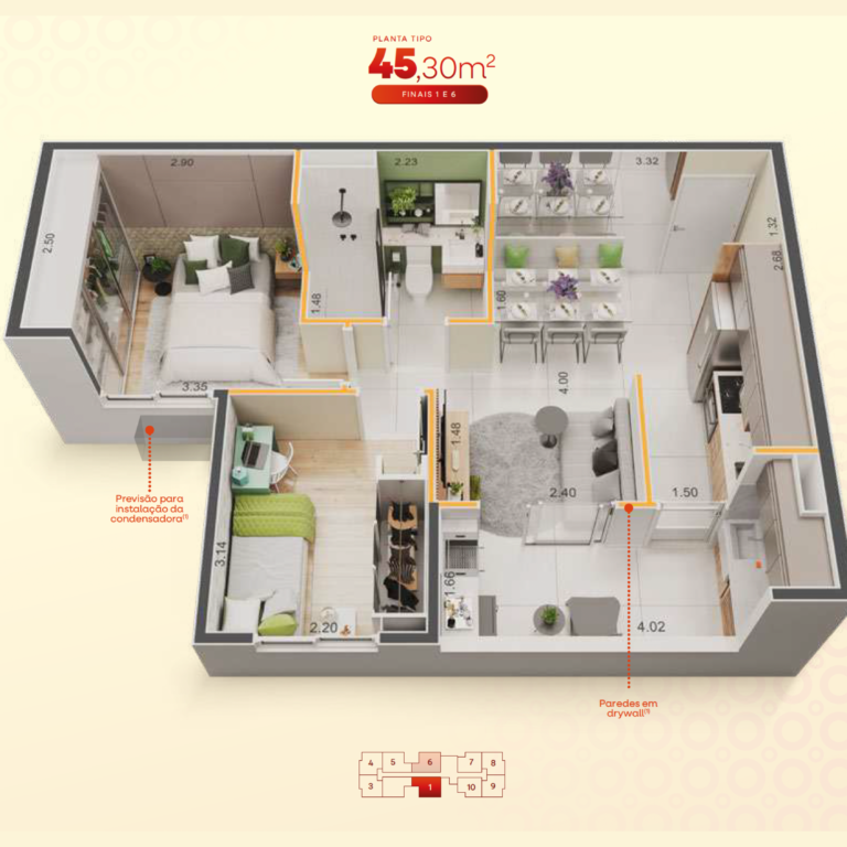 45M²